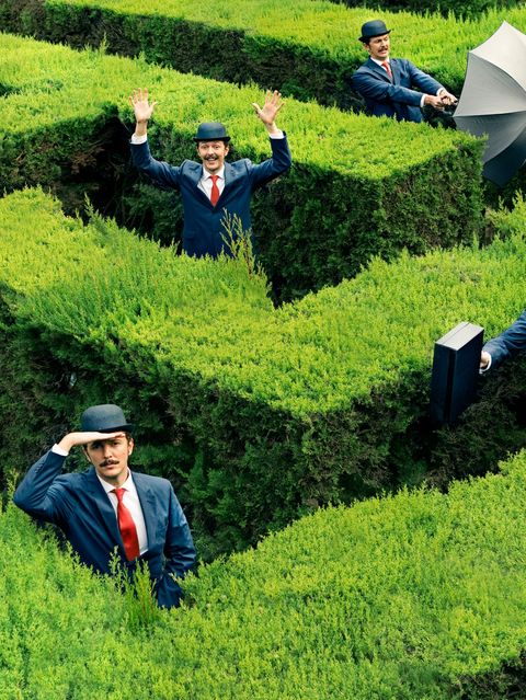 Mann in einem Labyrinth