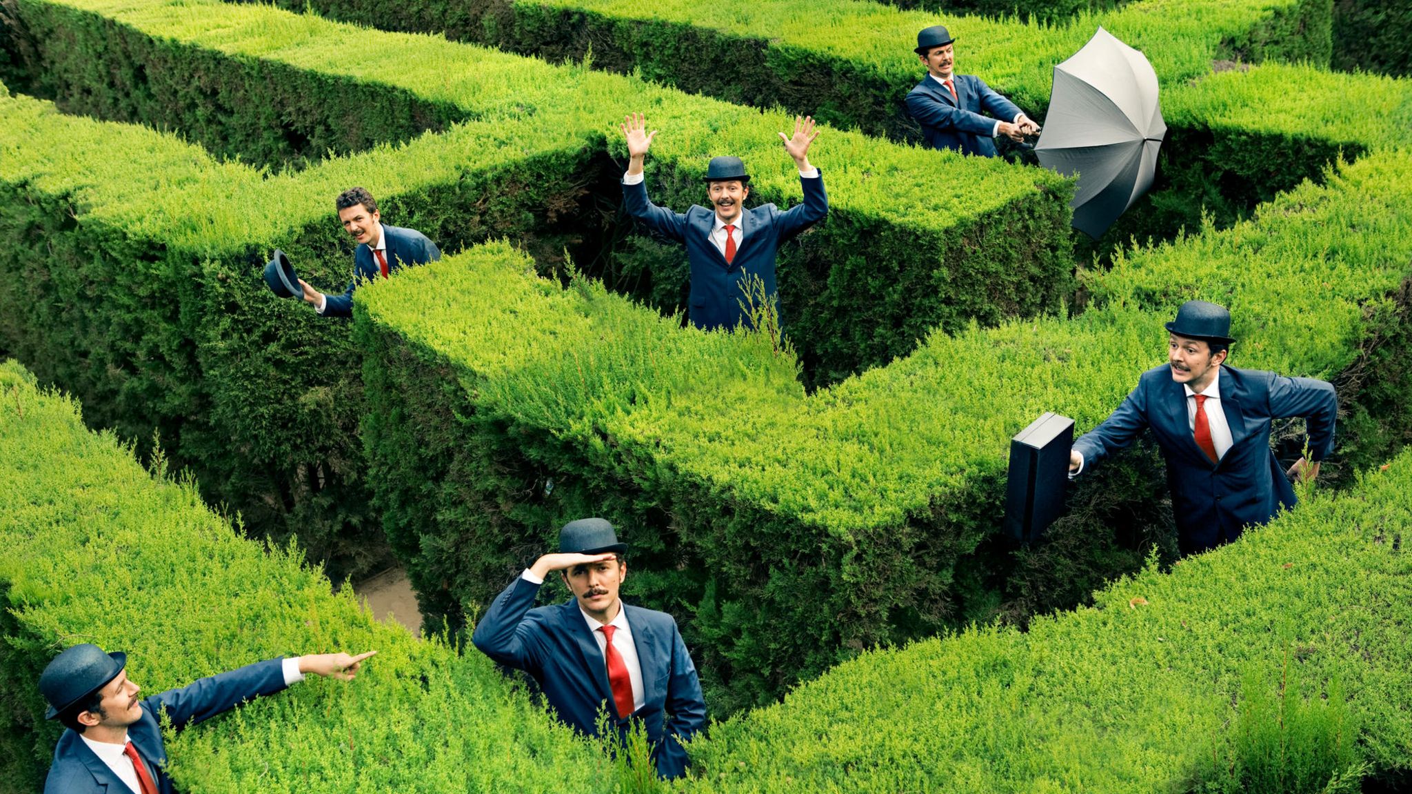 Mann in einem Labyrinth