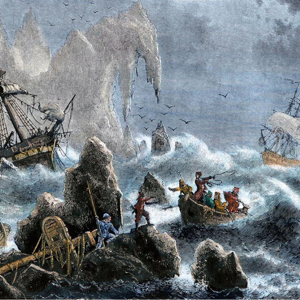 Expeditionsteilnehmer erleiden Schiffbruch