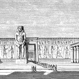 Illustration einer Prozession, die durch das Ramesseum zieht