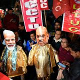 Streikende in Indien