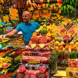 Obst auf dem Altstadtmarkt in  Las Palmas auf Gran Canaria