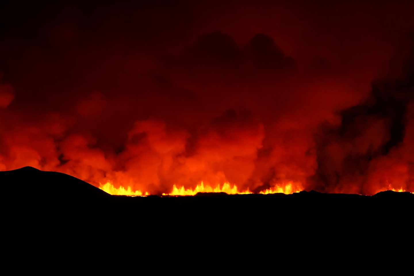 Sechster Vulkanausbruch seit 2021 Vulkanausbruch auf Island am 8. Februar 2024