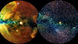 Mit dem deutschen Weltraumteleskop eROSITA. Es fliegt seit 2019 an Bord des deutsch-russischen Satelliten Spektr-RG durchs All, um den Himmel nach Strahlung von heißen Gaswolken, schwarzen Löchern, Sternen und anderen Quellen extrem energiereicher Strahlung zu durchmustern. Nun wurde der ersten Datenkatalog veröffentlicht. Er umfasst den halben Himmel - und stellt mit nahezu 930.000 Röntgenquellen einen neuen Rekord auf.  Auf der linken Seite sind ausgedehnte Strukturen wie Galaxien zu sehen. Rechts finden sich Punktquellen, zum Beispiel entfernte Schwarze Löcher. Der helle Fleck im Zentrum zeigt die Überreste der Vela-Supernova, einer Sternenexplosion in unserer kosmischen Nachbarschaft, die einen Neutronenstern gebar. Gemeinsam mit der Himmelskarte erscheinen rund 250 wissenschaftlichen Veröffentlichungen. Forschende nehmen mit Hilfe der eROSITA-Daten unter anderem Schwarze Löcher und Exoplaneten unter die Lupe. Sie spüren aber auch der rätselhaften Dunklen Energie nach, die vermutlich die Ausdehnung des Universums immer schneller vorantreibt.  Seit Beginn des Ukraine-Krieges ist der Satellit jedoch im Ruhezustand. Auch das Bild des Röntgenhimmels bleibt unvollständig: die andere Hälfte des Firmaments wird von russischen Forschenden ausgewertet. Immerhin konnte eROSITA vor der Zwangspause drei weitere Himmelsdurchmusterungen abschließen, deren Daten in den nächsten Jahren veröffentlicht werden. Und das nächste Projekt läuft bereits: China startete in Zusammenarbeit mit dem Max-Planck-Institut für extraterrestrische Physik den Röntgensatelliten „Einstein Probe“.  KW 06