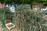 Isle of Mull, Schottische Innere Hebriden. Fischfangnetze