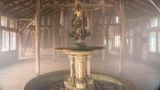 Brunnen im Atem-Zentrum des Gradierwerk, Bad Salzungen, Thueringen, Deutschland