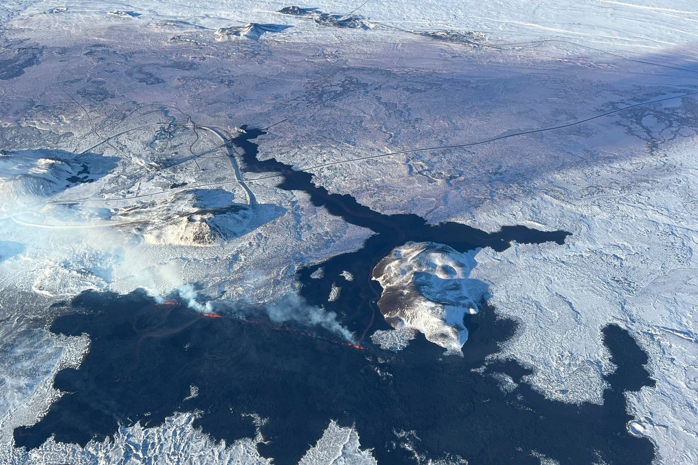Eruption zum Wochenende hin wieder vorbei Erkaltete Lavafelder auf Island