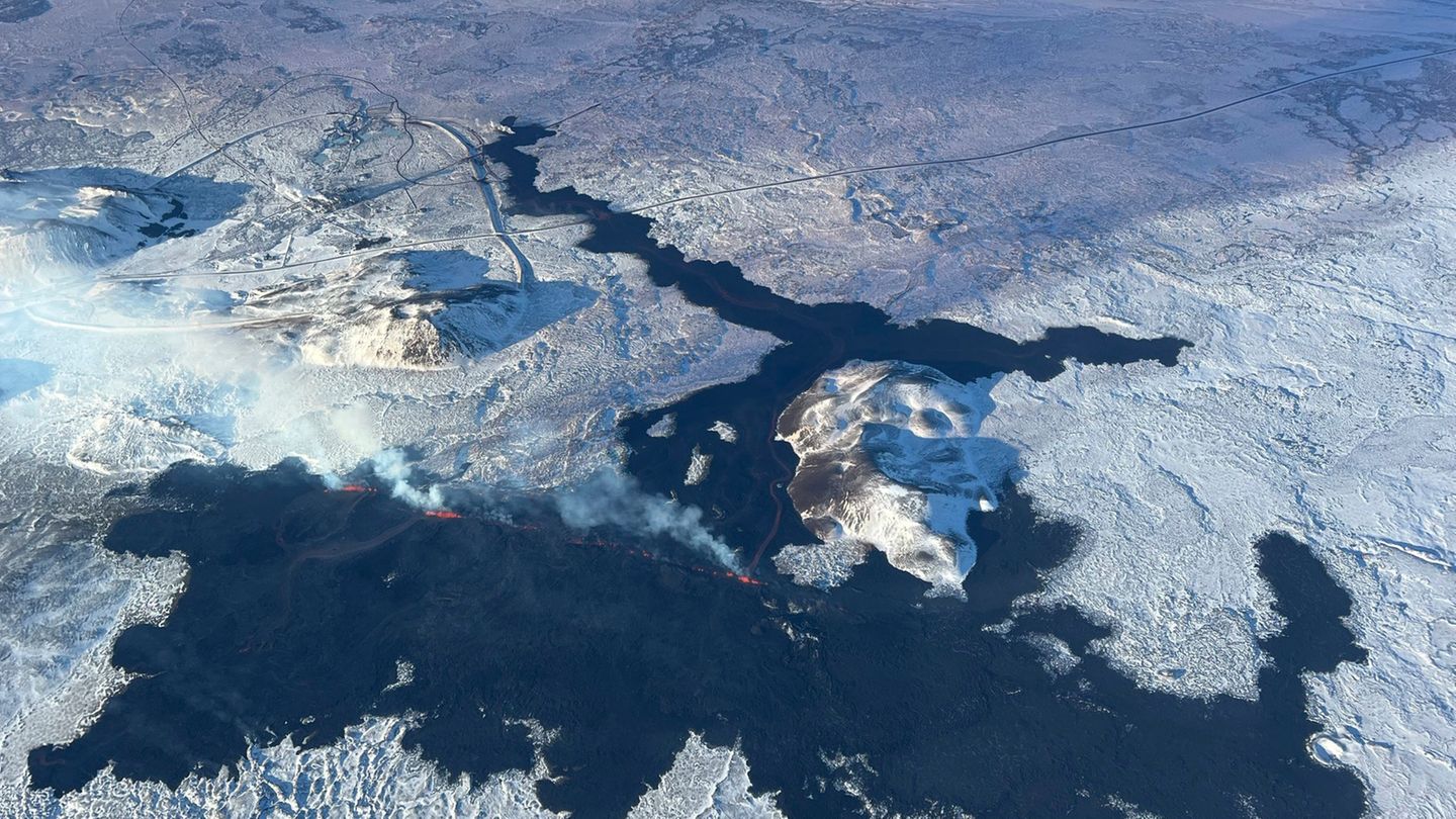 Eruption zum Wochenende hin wieder vorbei Erkaltete Lavafelder auf Island