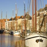 Schiffe im Hafen von Groningen