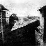 Verschwommenes, körniges Bild von Häuserdächern