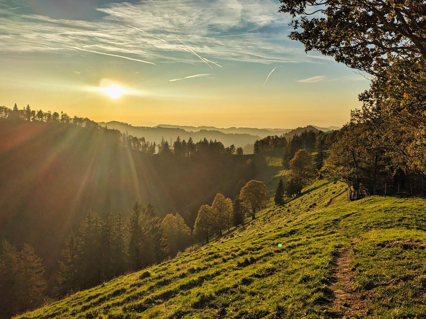 Landschaft im Sonnenlicht