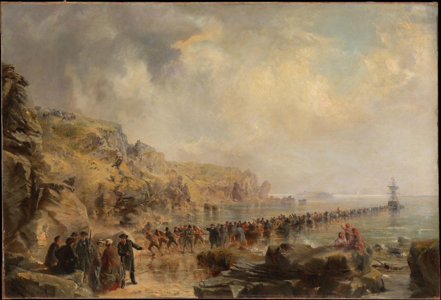 Verlegung des ersten Transatlantikkabels, Gemälde von Robert Charles Dudley