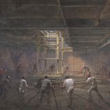 Kabel unter Deck, Verlegung des ersten Transatlantikkabels, Gemälde von Robert Charles Dudley