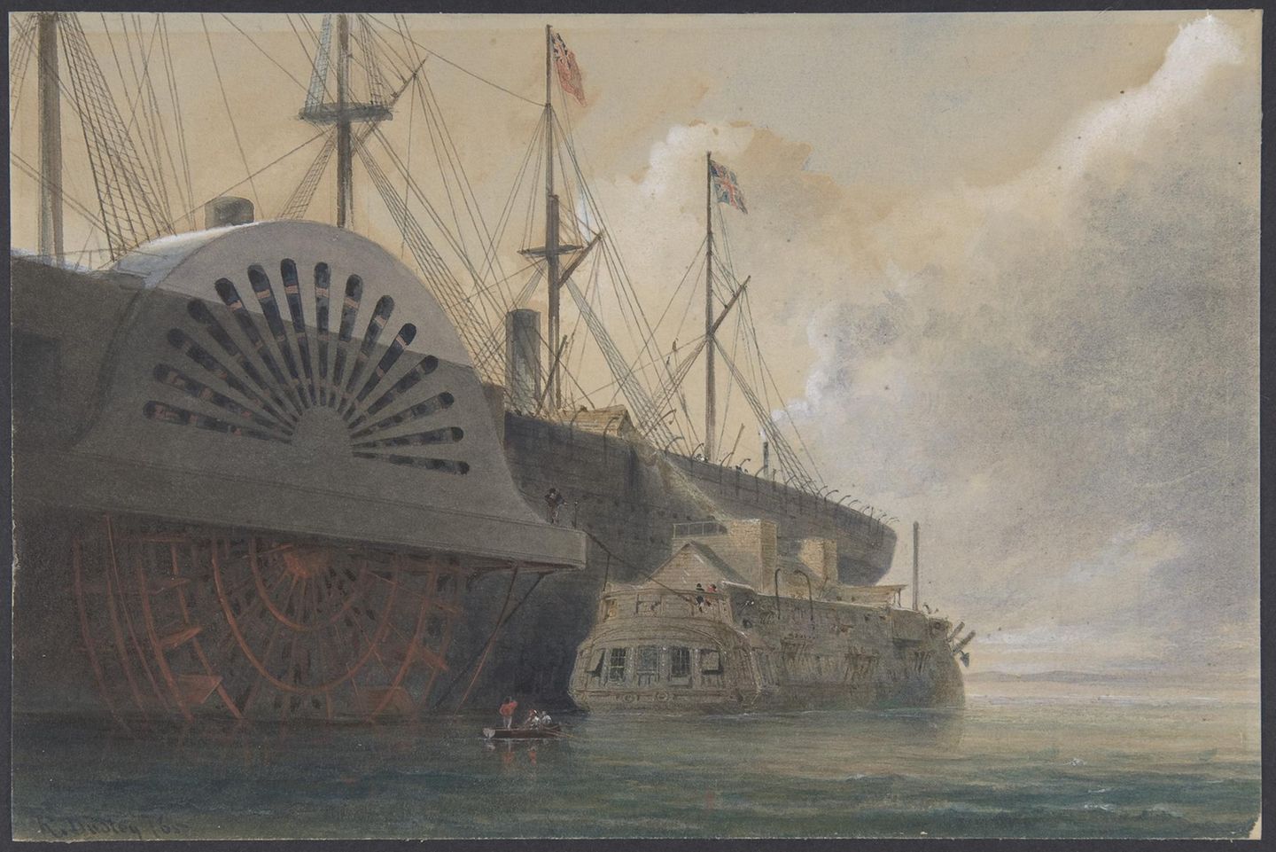 Verlegung des ersten Transatlantikkabels, Gemälde von Robert Charles Dudley