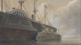 Verlegung des ersten Transatlantikkabels, Gemälde von Robert Charles Dudley