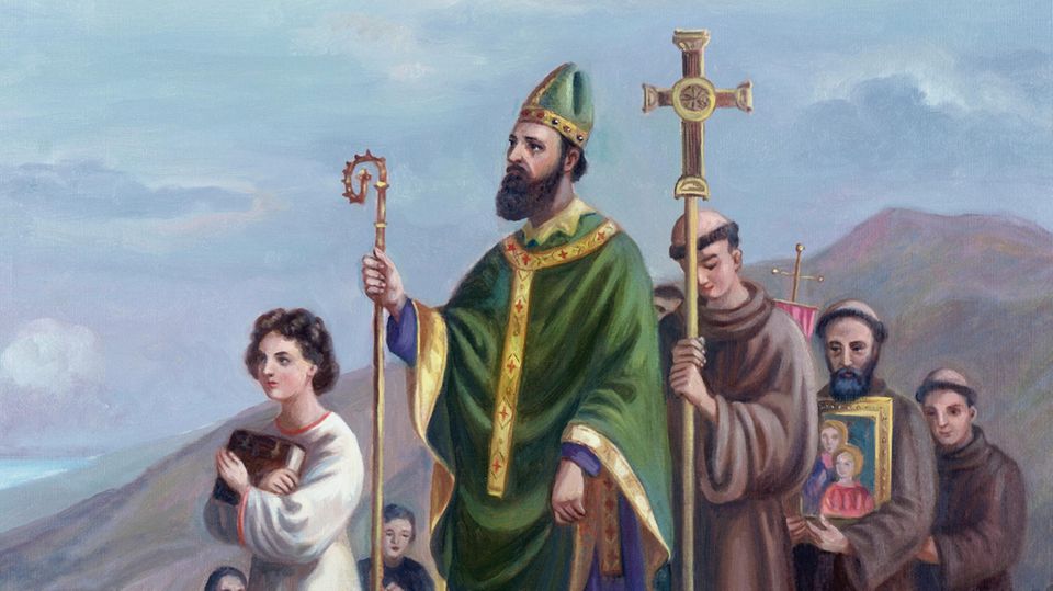 Saint Patrick mit dem Volk auf Wanderschaft Saint Patrick mit dem Volk auf Wanderschaft