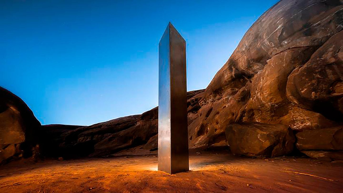 Sie war die erste ihrer Art: Am 18. November 2020 entdeckten Piloten die Stele in einer Felsschlucht von Utah. Nur zehn Tage später war sie wieder verschwunden