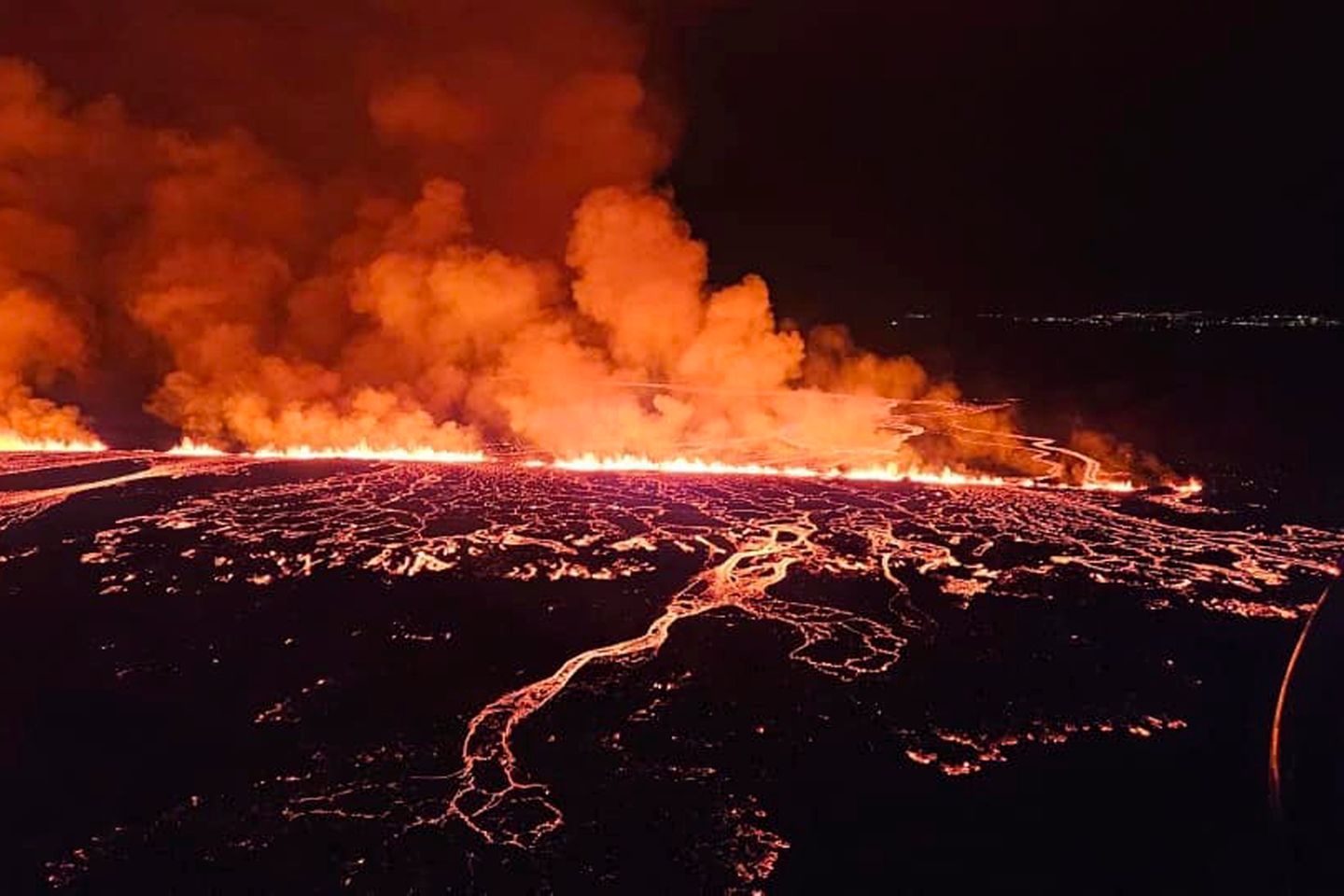 Bislang mächtigste Eruption Vulkanausbruch auf Island: Lava quillt aus einem Vulkan zwischen Hagafell und Stóri-Skógfell