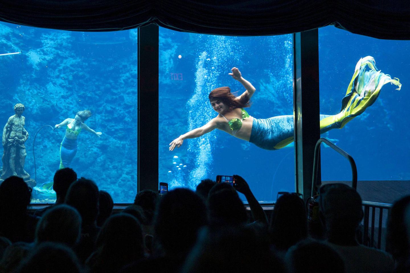 Meerjungfrau vor Zuschauern im Weeki Wachee Springs State Park