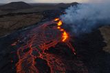 Luftbild des Vulkanausbruchs auf Island 2024
