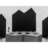 Am Rande Schlesiens im Süden Polens kehrt ein Bewohner in sein Zuhause zurück. Das Bild zeigt dagegen nur ein verzerrtes Abbild, die Schatten von Haus und Mensch auf den Boden werfen und dort vom Fotografen Jeremiasz Gadek eingefangen wurden