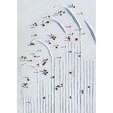 Die Spuren, die die Menschen im Skigebiet Beiling Park der Stadt Shenyang beim Spielen im Schnee hinterlassen, erinnern an die Linien leerer Notenblätter, die erst aus der Luft zu erkennen sind