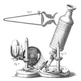 Zeichnung eines Mikroskops