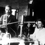 Pierre und Marie Curie im Labor