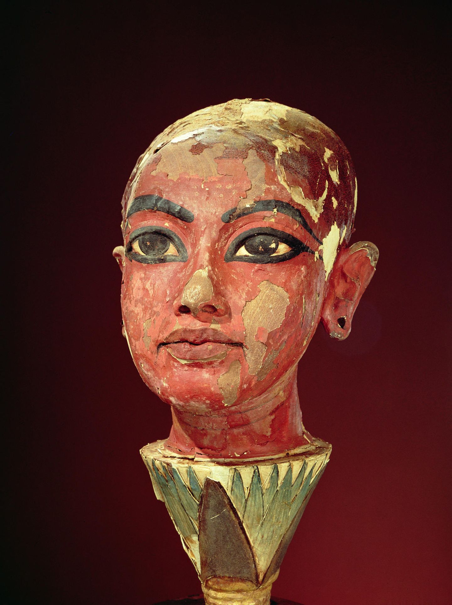 Herrscher Ägyptens: Pharao Tutanchamun Kopf des Tutanchamun auf einer Lotusblüte