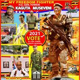Poster zeigt Yoweri Museveni