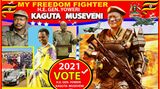 Poster zeigt Yoweri Museveni