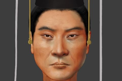 Rekonstruktion des Gesichtes des chinesischen Kaisers Wu aus dem 6. Jahrhundert