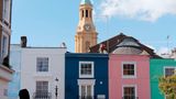 Bunte Häuserfront in Notting Hill