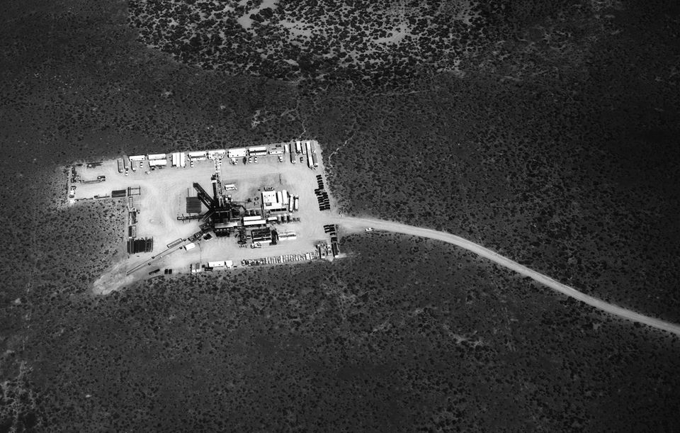 Eine Ölgesellschaft bohrt nach Schiefergas