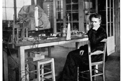 Marie Curie im Labor
