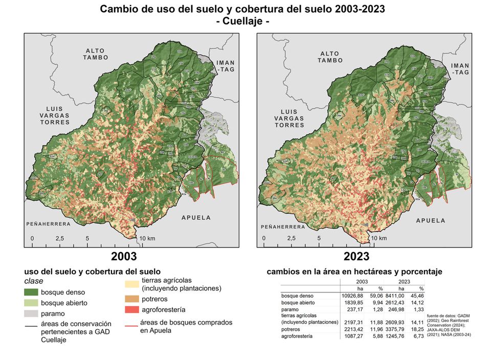 Zwei Karten zeigen den massiven Waldverlust in den letzten 20 Jahren