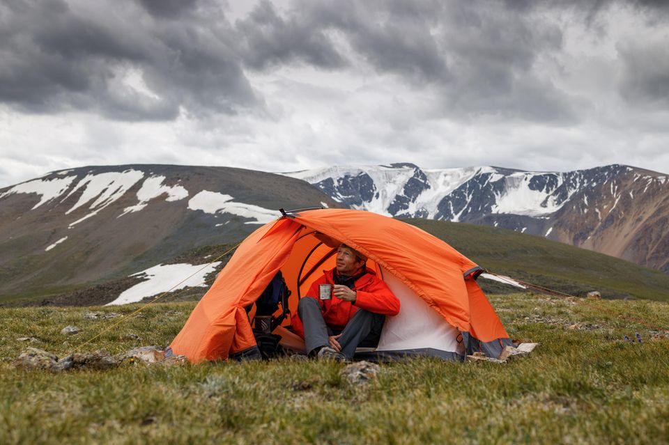 Camping bei Regen