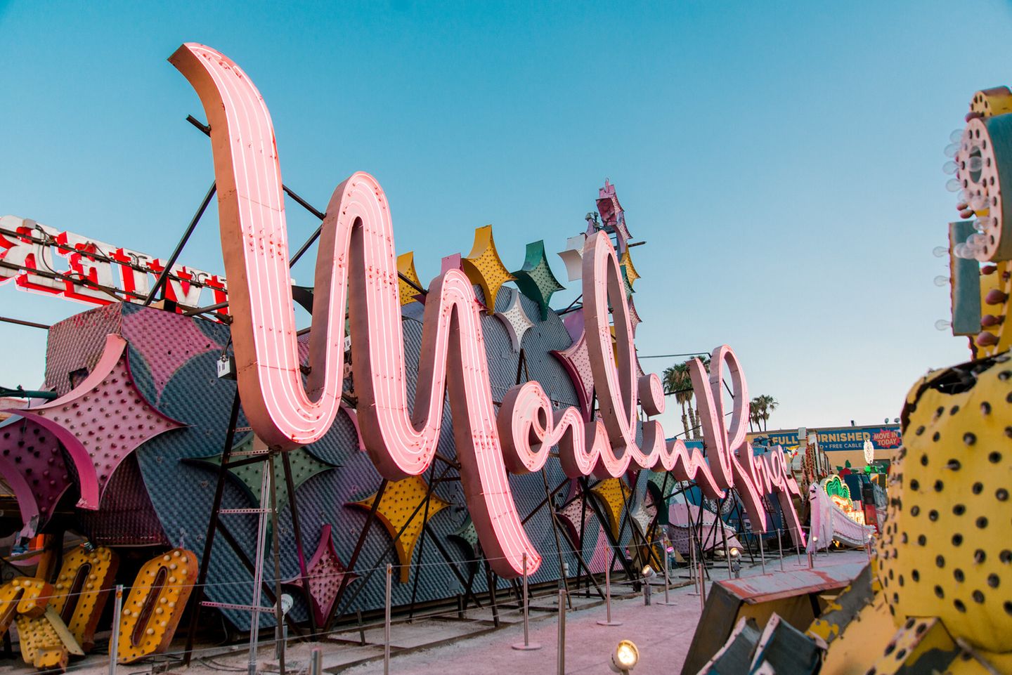 Las Vegas der Moulin Rouge Schriftzug