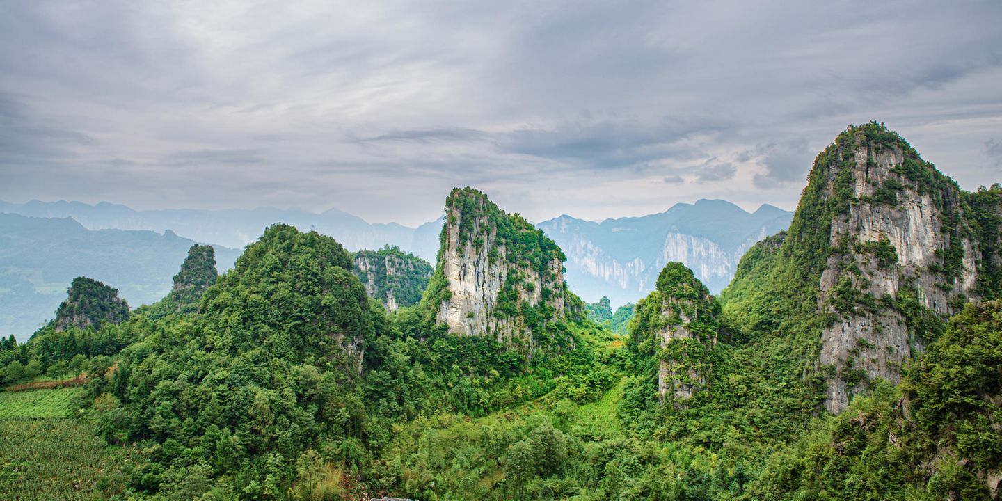 Dieser Geopark beherbergt neben berühmten Erosionslandschaften auch ein reiches Kulturerbe der ethnischen Minderheiten der Tujia, Miao und Dong. Die Landschaft verfügt über eine große Artenvielfalt, mehr als zwei Drittel des Parks sind bewaldet.