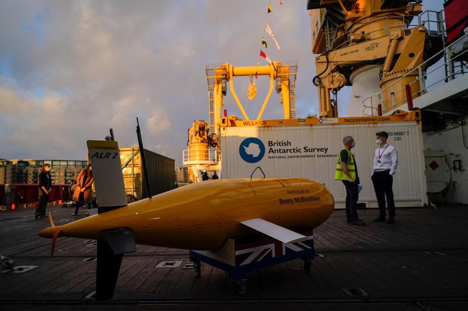 Gelbes, autonomes U-Boot