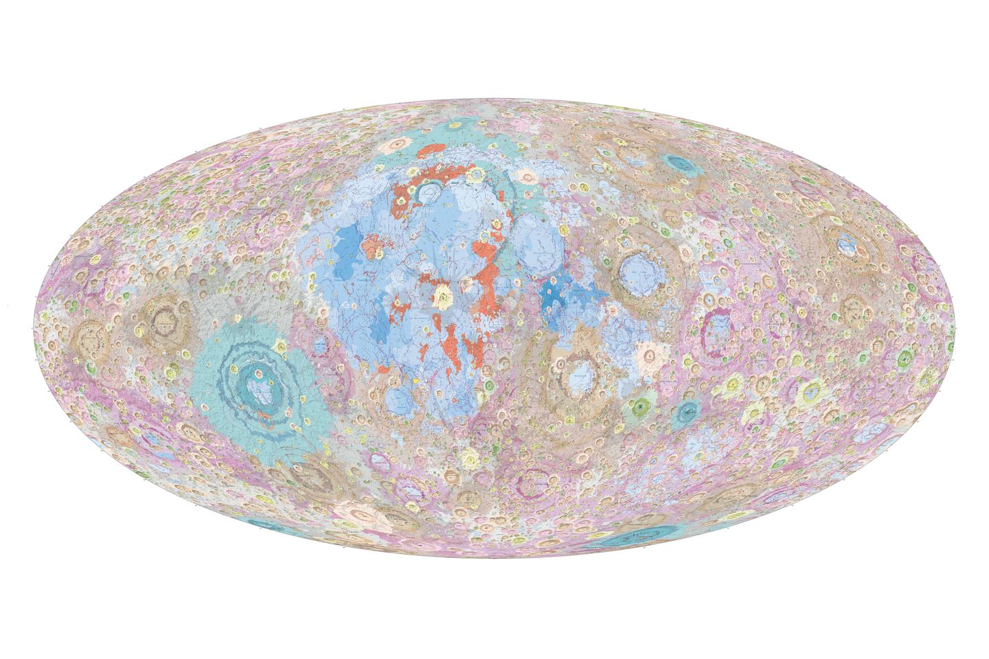 Eine geologische Karte des Monds