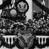 Franklin D. Roosevelt am Rednerpult