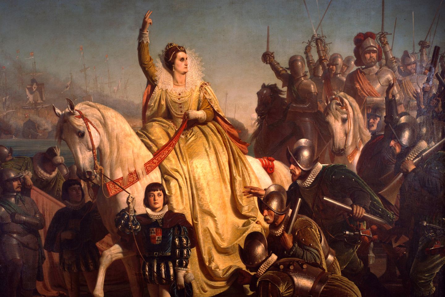 Könign Elisabeth spricht zu ihren Truppen