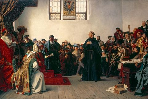 Martin Luther vor dem Reichstag in Worms