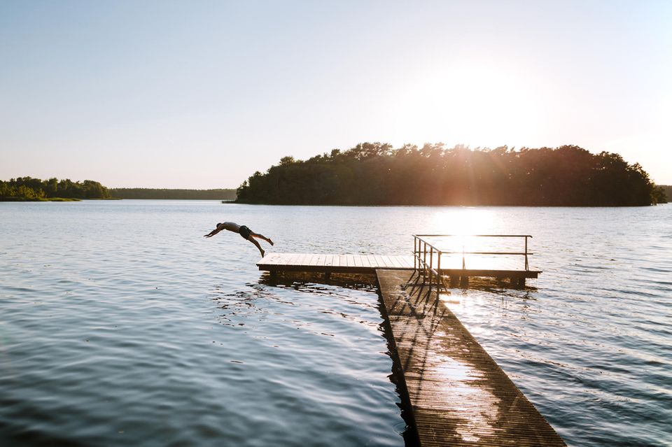 Ausgezeichnete Badegewässerqualität: der Große Lychensee in Brandenburg