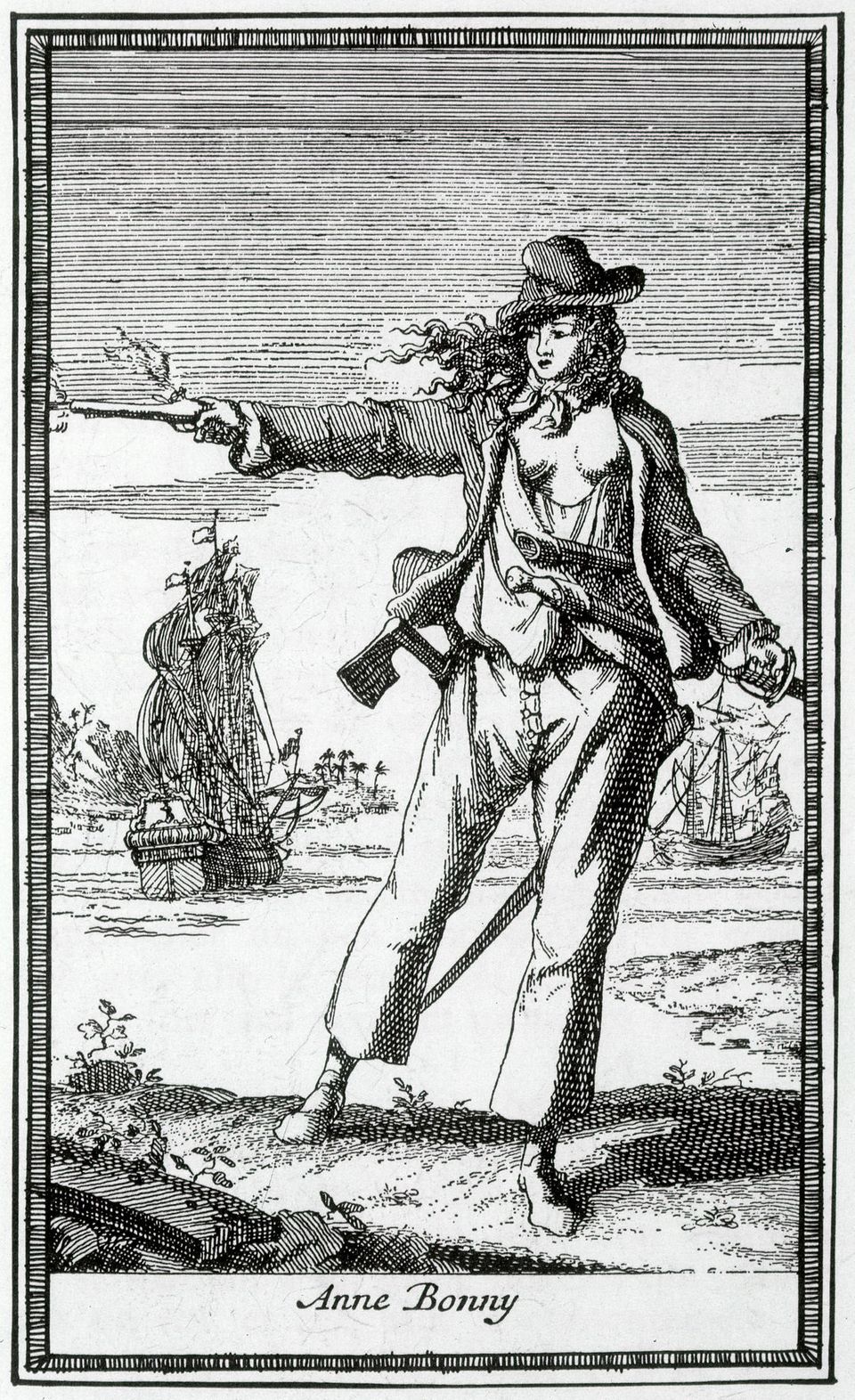 Anne Bonny zückt einen Revolver Anne Bonny zückt einen Revolver