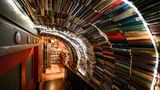 LOS ANGELES, CA - APRIL 14: A view of interior of The Last Bookstore in Los Angeles, California, United States on April 14, 2024.The Last Bookstore was used as a filming location in movies like Gone Girl (2014) and Under the Silver Lake (2018). There is also a documentary about Spencer's story named 'Welcome to the Last Bookstore' which was released in 2016.