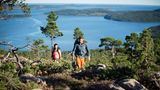 Wandernde an der Höga Kusten in Schweden