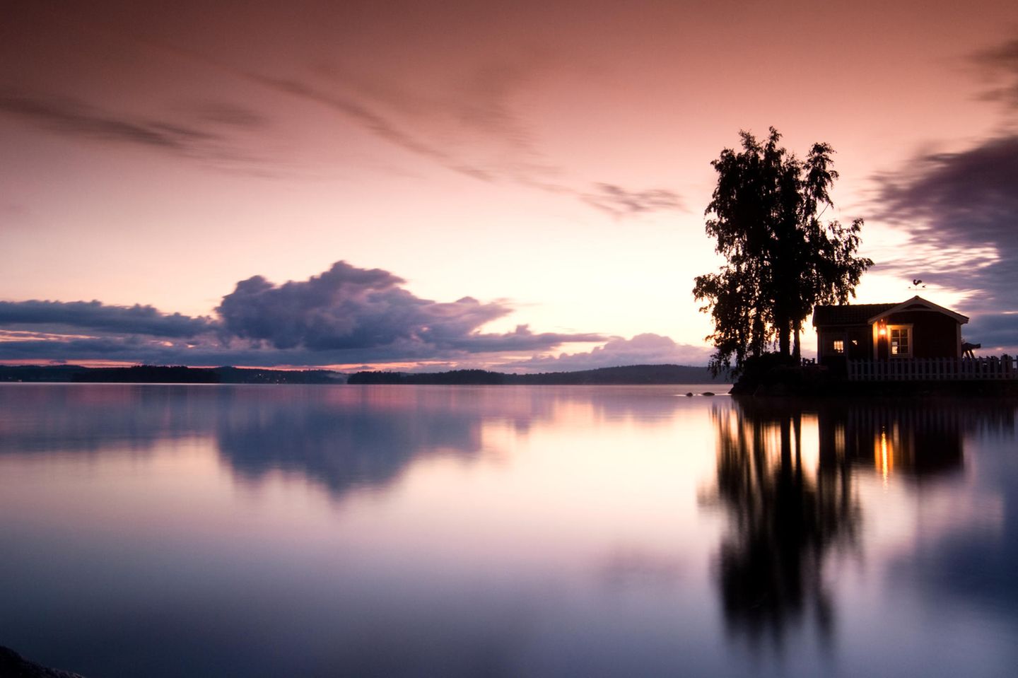 Mitternachtssonne in Schweden