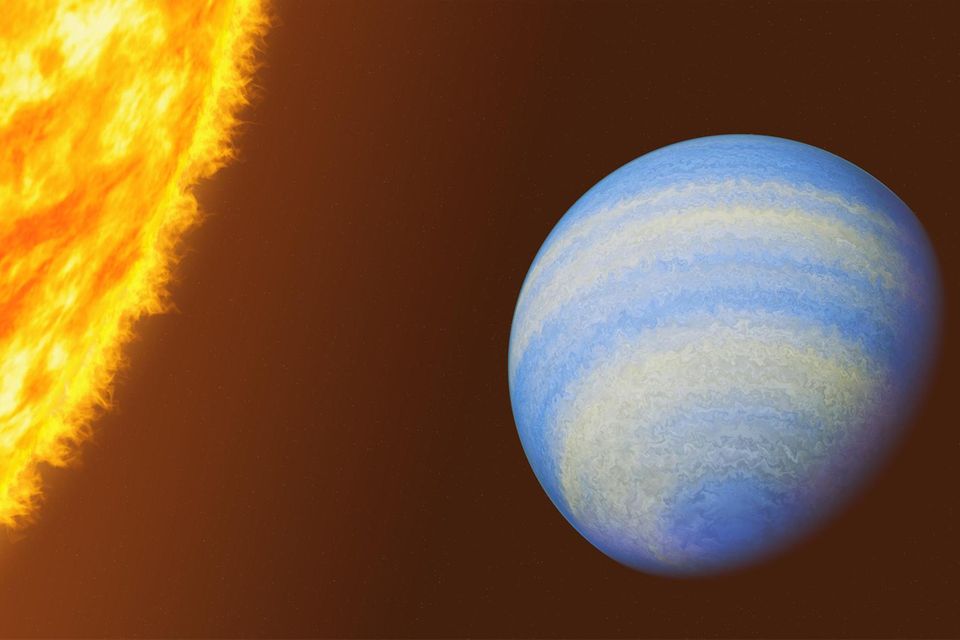 Blauer Exoplanet kreist um Stern 1.7778